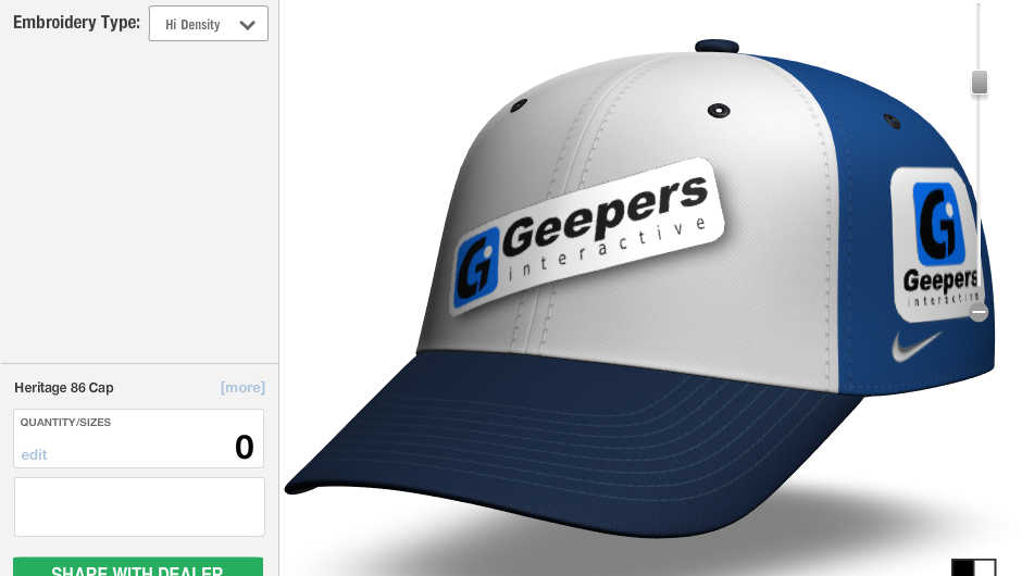 Nike Team Headwear - Customized hat with Geepers Logos